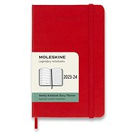 Moleskine 2023-2024 S, tvrdé desky, červený - Diář