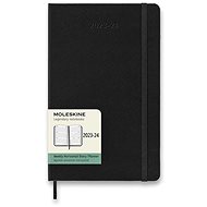 Moleskine 2023-2024 horizontální L, tvrdé desky, černý - Diář