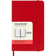 Moleskine 2024 S, tvrdé desky, červený D - Diář