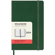 Moleskine 2024 S, tvrdé desky, zelený D - Diář
