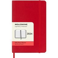 Moleskine 2024 S, puha borító, piros D - Zsebnaptár