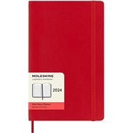 Moleskine 2024 L, měkké desky, červený D - Diář