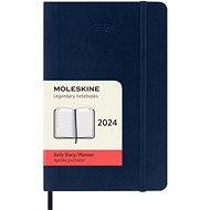 Moleskine 2024 S, puha borító, kék D - Zsebnaptár