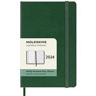 Moleskine 2024 S, tvrdé desky, zelený - Týdenní diář