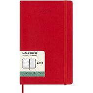 Moleskine 2024 L, měkké desky, červený - Diář