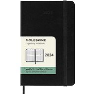 Moleskine 2024 S vertikální, tvrdé desky, černý - Diář