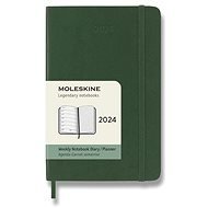 Moleskine 2024 S, měkké desky, zelený - Týdenní diář
