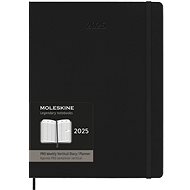 MOLESKINE 2025 XL PRO horizontal weekly, hard plates, black - Planner
