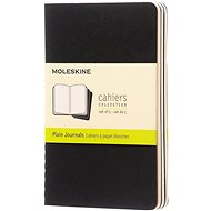 MOLESKINE S, blanko, schwarz - 3er-Pack - Heft