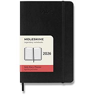 MOLESKINE 2026 S napi, puha borító, fekete - Határidőnapló