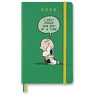 MOLESKINE 2026 Peanuts L daily, hard cover, green - Planner