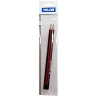 MILAN HB, Triangular with Rubber - Pack of 2 pcs - Pencil