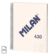 MILAN A4 ring binder with lined paper, beige - Notepad