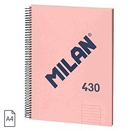 MILAN A4 ring binder with lined paper, pink - Notepad