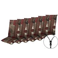 Doppler LIVING 2930 high, set of 6, chair and armchair pads with zipper - Cushion