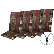 Doppler LIVING 2930 high, set of 4, chair and armchair pads with zipper - Cushion