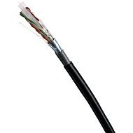 Datacom FTP huzal CAT6 PVC+PE  305m tekercs fekete 2-OUTDOOR - Hálózati kábel