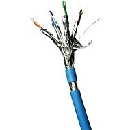 Datacom F/FTP CAT6A LSOH, Eca 100m, kék, műanyag - Hálózati kábel