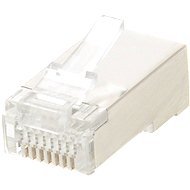 100-pack, Datacom, RJ45, CAT5E, STP, 8p8c, tienený, neskladaný, na lícnu (lanko) - Konektor