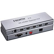 PremiumCord HDMI 2.0-Splitter mit 1-4 Anschlüssen, 4K x 2K / 60Hz, FULL HD, 3D - Hub