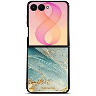 Mobiwear Glossy case for Samsung Galaxy Z Flip8, G022G greenish marble - Phone Cover