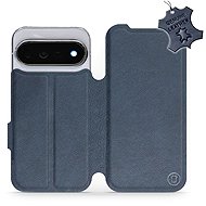 Mobiwear leather flip case for Google Pixel 11 Pro, blue - Phone Case