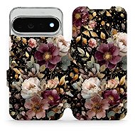 Mobiwear flip case for Google Pixel 11 Pro XL, V169S golden flowers - Phone Case