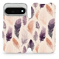 Mobiwear flip case for Google Pixel 11 Pro XL, VB08S watercolour feathers - Phone Case