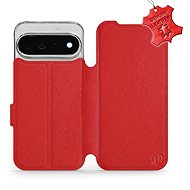 Mobiwear leather flip case for Google Pixel 11 Pro XL, red - Phone Case