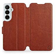 Mobiwear flip case for Samsung Galaxy S26 FE, brown - Phone Case