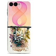 Mobiwear Durable case for Samsung Galaxy Z Flip8, Elite Pro E014E cream flowers - Protective Case