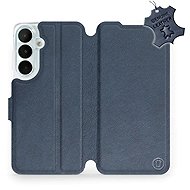 Mobiwear Leather Flip Case for Samsung Galaxy S26 FE, Blue - Phone Case
