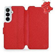 Mobiwear leather flip case for Samsung Galaxy S26 FE, red - Phone Case