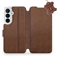 Mobiwear leather flip case for Samsung Galaxy S26 FE, brown - Phone Case
