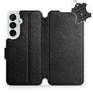 Mobiwear leather flip case for Samsung Galaxy S26 FE, black - Phone Case