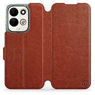 Mobiwear flip case for Xiaomi Redmi 17, brown - Phone Case