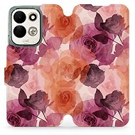 Mobiwear Flip Case for Xiaomi Redmi 17, VB24S Watercolour Roses - Phone Case