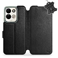Mobiwear leather flip case for Xiaomi Redmi 17, black - Phone Case