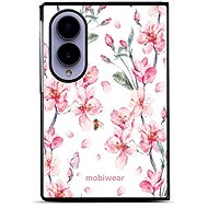Mobiwear Glossy case for Samsung Galaxy Z Fold8, G033G pink flowers - Phone Cover