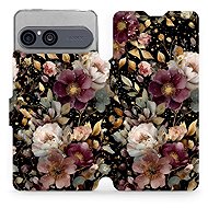 Mobiwear flip case for Sony Xperia 10 VII, V169S golden flowers - Phone Case