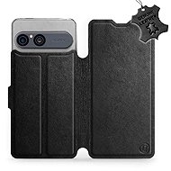 Mobiwear leather flip case for Sony Xperia 10 VII, black - Phone Case