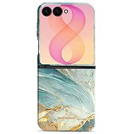 Mobiwear Durable Case for Samsung Galaxy Z Flip8 - Elite Pro EP34E Greenish Marble - Protective Case