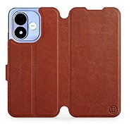 Mobiwear flip case for Xiaomi Redmi Note 17 4G/5G, brown - Phone Case