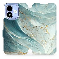 Mobiwear Flip Case for Xiaomi Redmi Note 17 4G/5G, VP34S greenish marble - Phone Case