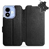 Mobiwear leather flip case for Xiaomi Redmi Note 17 4G/5G, black - Phone Case