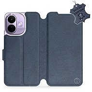 Mobiwear Leather Flip Case for Xiaomi Redmi Note 17 Pro 5G, blue - Phone Case