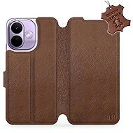 Mobiwear leather flip case for Xiaomi Redmi Note 17 Pro 5G, brown - Phone Case