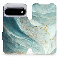 Mobiwear flip case for Google Pixel 11, VP34S greenish marble - Phone Case