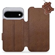 Mobiwear Leather Flip Case for Google Pixel 11, brown - Phone Case