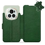 Mobiwear flip book for Honor Magic6 Pro Leather - Green - L_GRS - Phone Case
